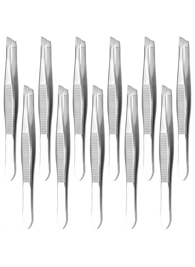 12 Pcs Eyebrow Tweezers for Women - 3.5" Stainless Steel Tweezers for Women Facial Hair with Heart Clamps, Effortless Eyebrow Plucking & Ingrown Hairs - Compact Size for Browists & Beauty Enthusiasts