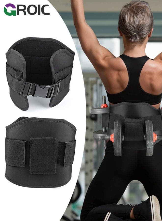 Waist Trainer Belt,Adjustable Weight Lifting Waist Strap, Men and Women , Multi-Functional Fitness Weight Belt for Squats, Core Training , Dumbbell Compatible,Black