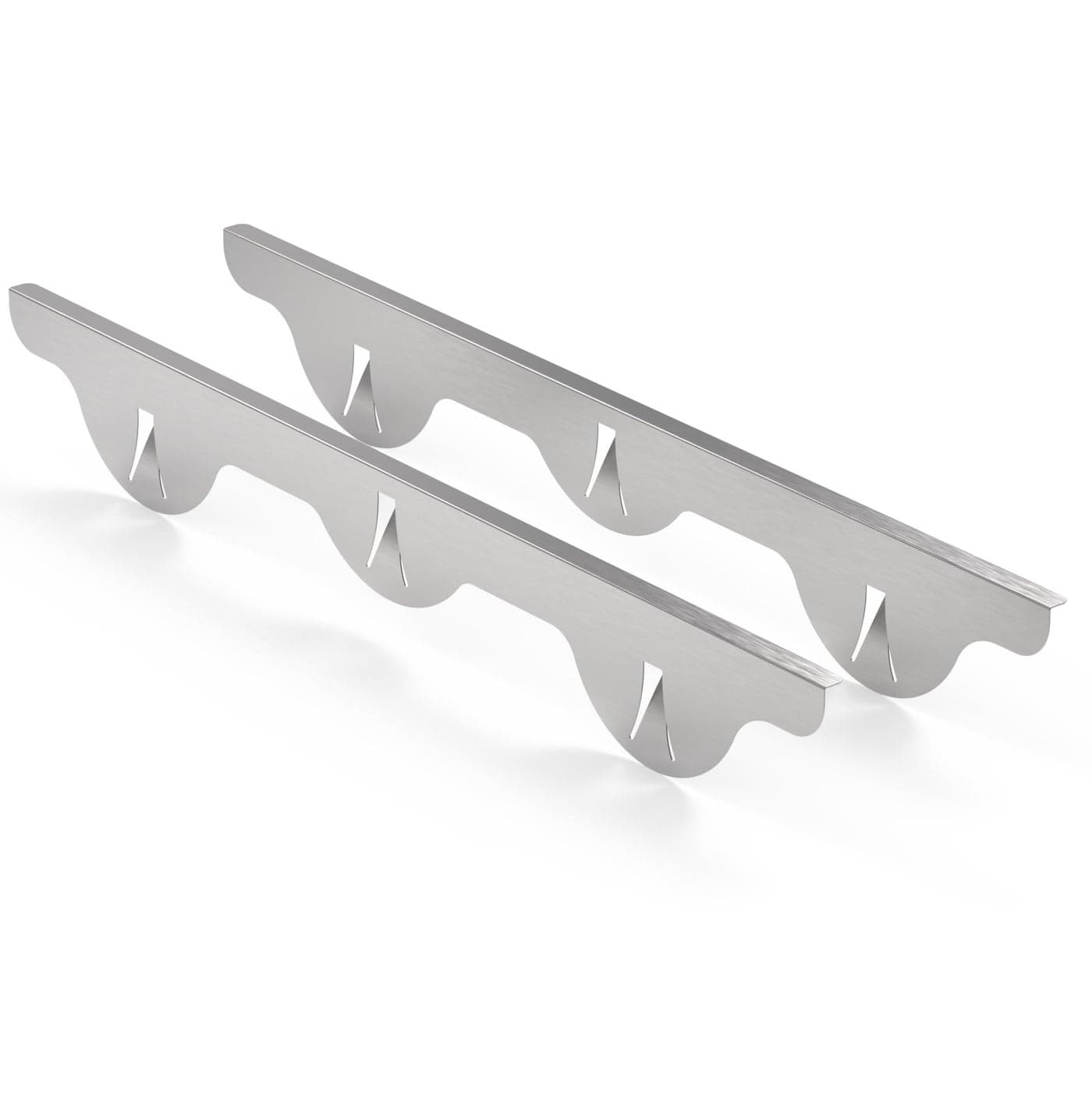Lindas Essentials Stove Gap Covers Stainless Steel 2 Pack 316 Stainless Steel Stove Gap Covers Heat Resistant Oven Gap Filler Seals Spaces Between Stovetop and Counter 234 Inches SilverSteel