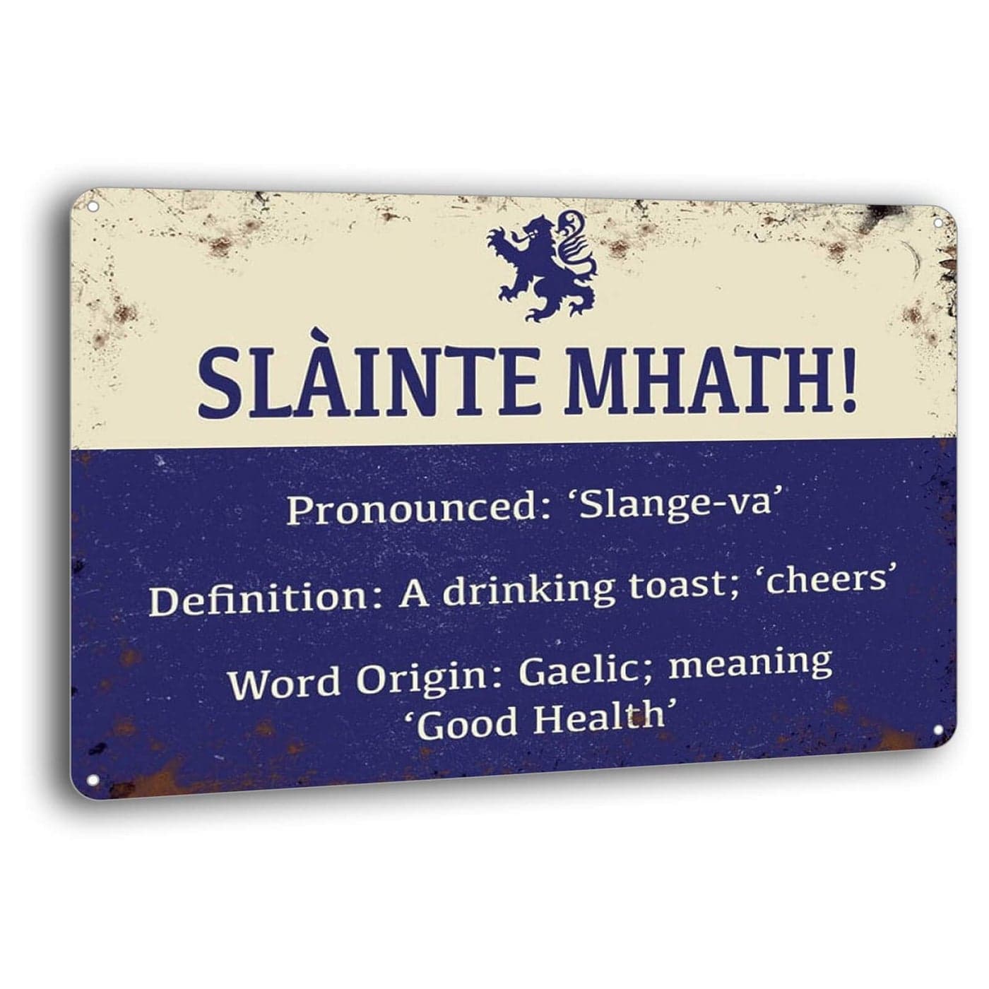 BAYABU Wall Decor Scotland Slainte Mhath Tin Sign Vintage Signs Metal Plaques Poster for Pub Garage Man Cave Cafe 8 x 12 inches