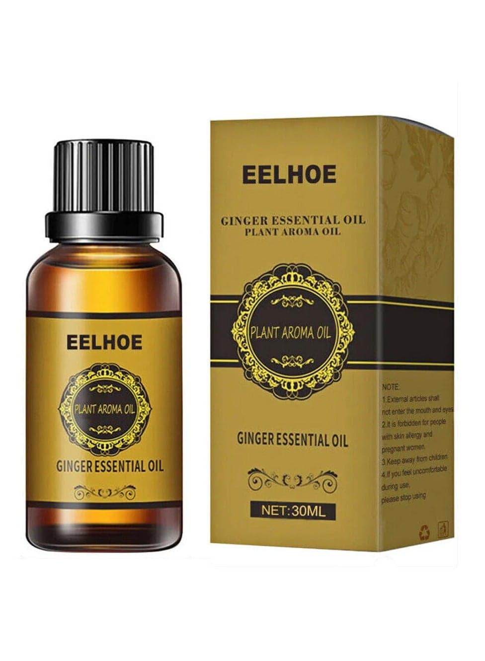 Ginger Essential Oil, Natural Plants Ginger Lymphatic Drainage Ginger Oil Plant Massage Oil Spa Massage Oils 100% Pure Natural Ginger Oil Lymphatic Drainage Ginger Oil