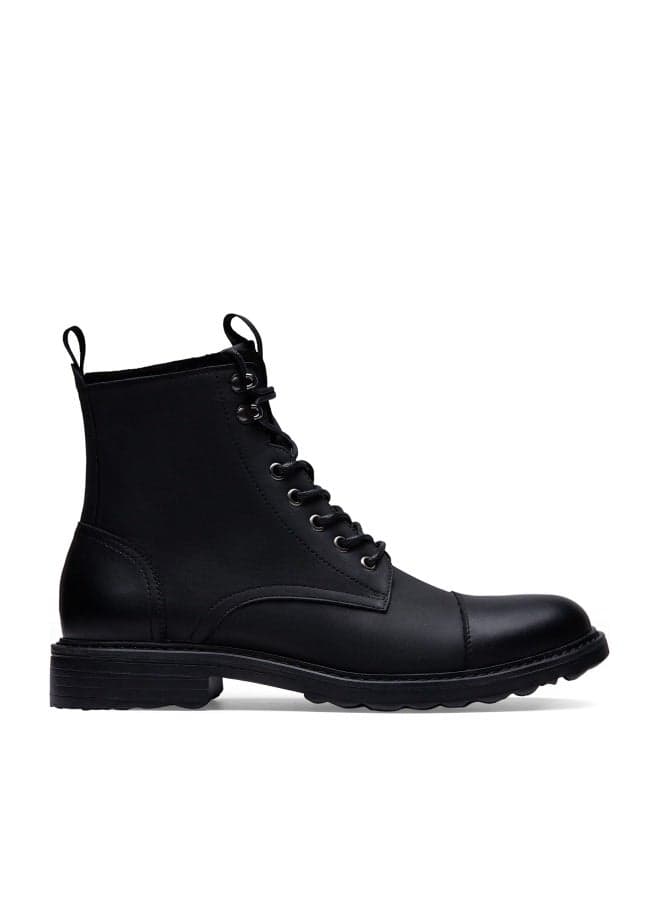 Vostey Mens Boots Motorcycle Casual Boots for Men Zipper Fashion Chukka Boots Mens(BMY8033A Black 10.5)