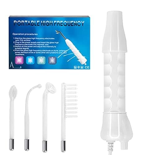 Device High Frequency Electrode Facial Wand for Skin Tightening Wrinkles Remover Acne Spot Reducing Puffy Eyes Dark Circles