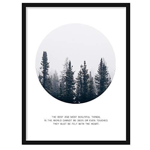 COLOSSAL ART HOUSE Circular Nature Framed Poster for Home, Office and Study Room Wall Décor - Portrait, Wall Display (Black, 12x16 Inch Frame with Poster)