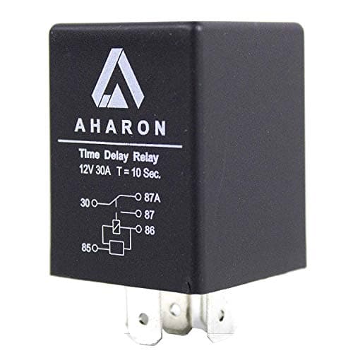 Aharon 12V 30A Time Delay Relay 10Second DelayOn 5Pin SPDT Automotive Relay for HID LED Light Bars Fuel Pumps and Accessories