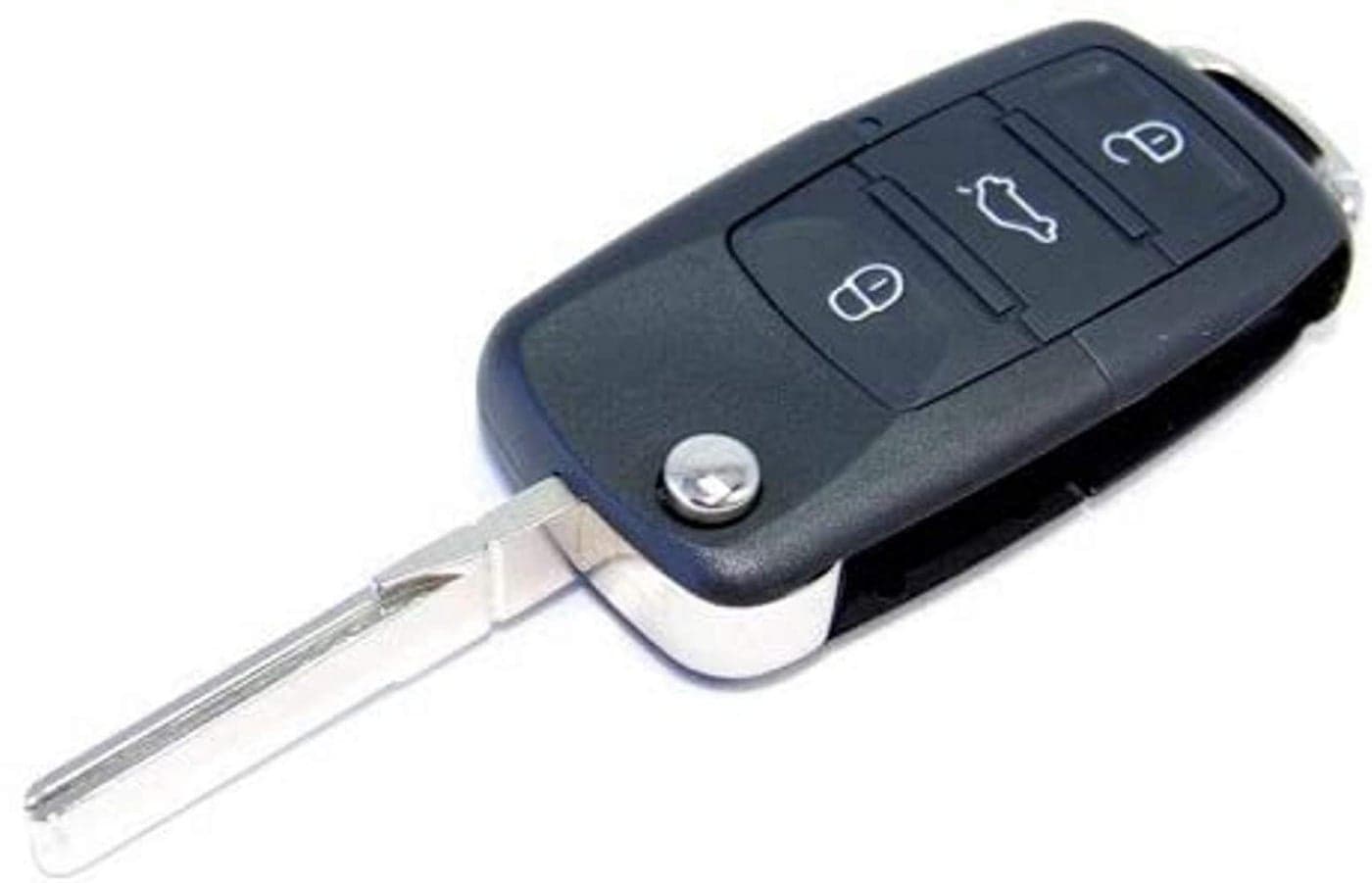 HQRP Folding Flip Key FOB Shell Remote Case w/ 4 Buttons Compatible with Jetta Volkswagen VW 2000 2001 2002 00 01 02