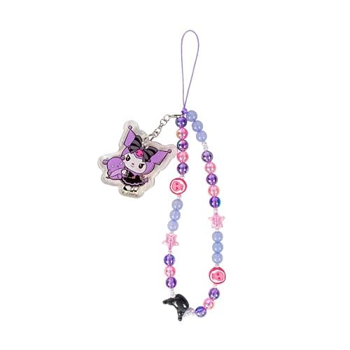 iFace Hello Kitty and Friends Beaded Wristlet Universal Phone Charm Strap - Cute Wrist Chain Lanyard Aesthetic Decor Strap for Cell Phone Camera Keys AirPods Keychains – Kuromi and Baku