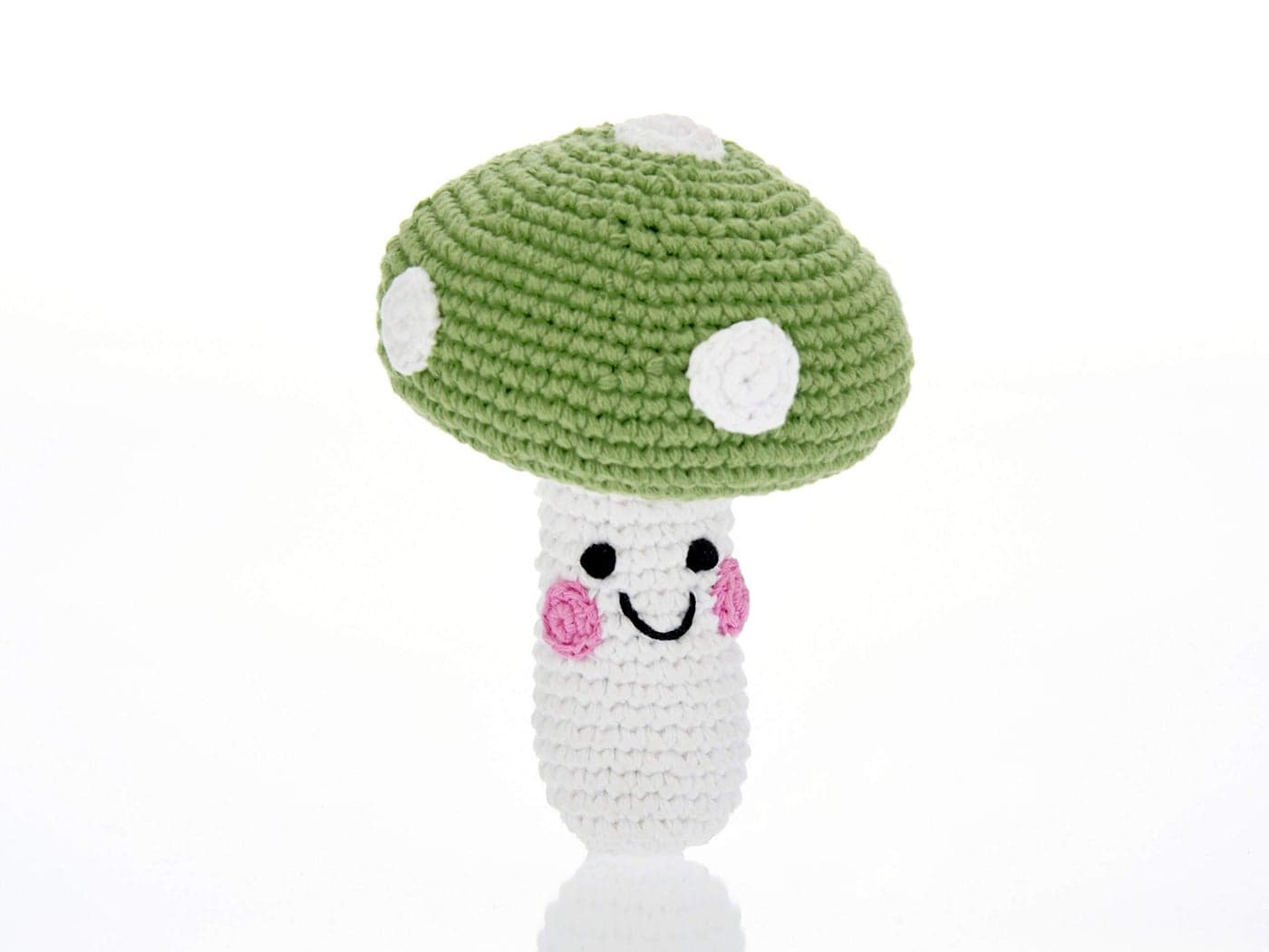 Pebble 200005CA Handmade Crochet Friendly Toadstool Fair Trade Machine Washable Green