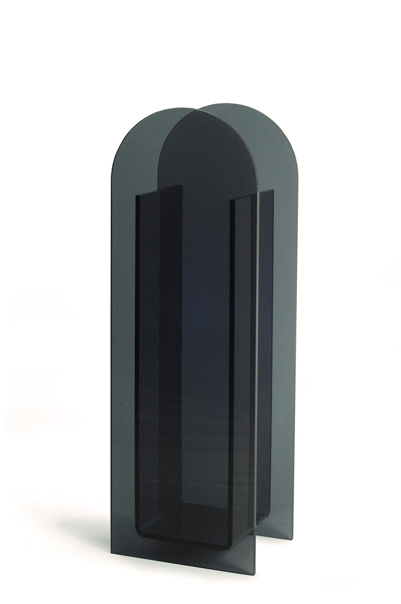 Acrylic Vase,Wedding Centerpieces, Home Decorations,Arch Shape Vase Modern Design (Black)