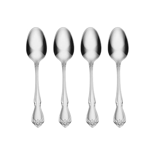Oneida B552004E True Rose Everyday Flatware Teaspoons, Set Of 4, 5.97" L x 1.26" W