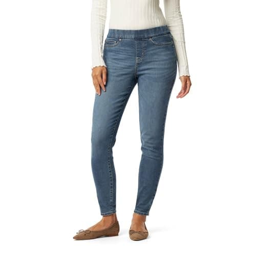 Levi Strauss Signature Gold Women's Totally Shaping Pull-on Skinny Jeans Mid-Rise Stretch Denim (Available in Plus Size), Sun Worshipper Signature, 8 Medium