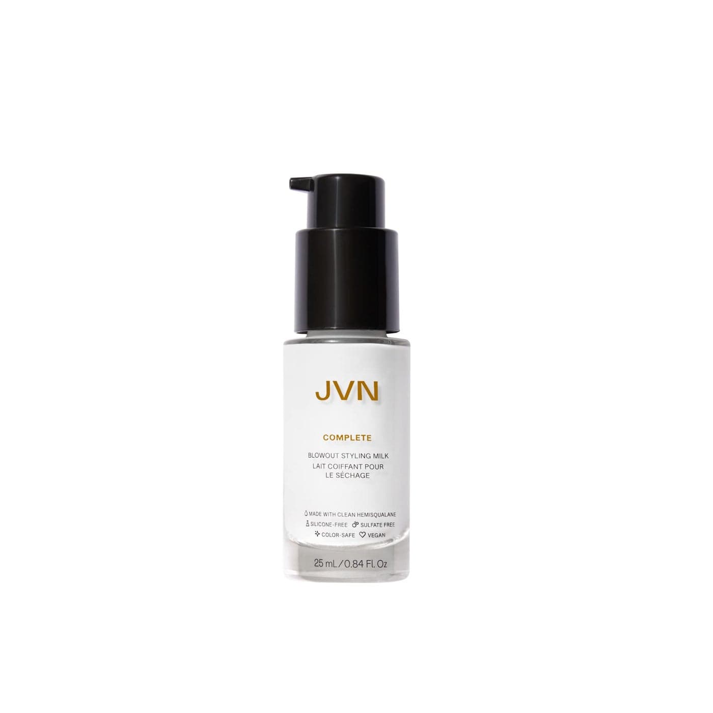 JVN Complete Blowout Styling Milk Heat Protector Cream AntiHumidity Smooths Protects Travel Size