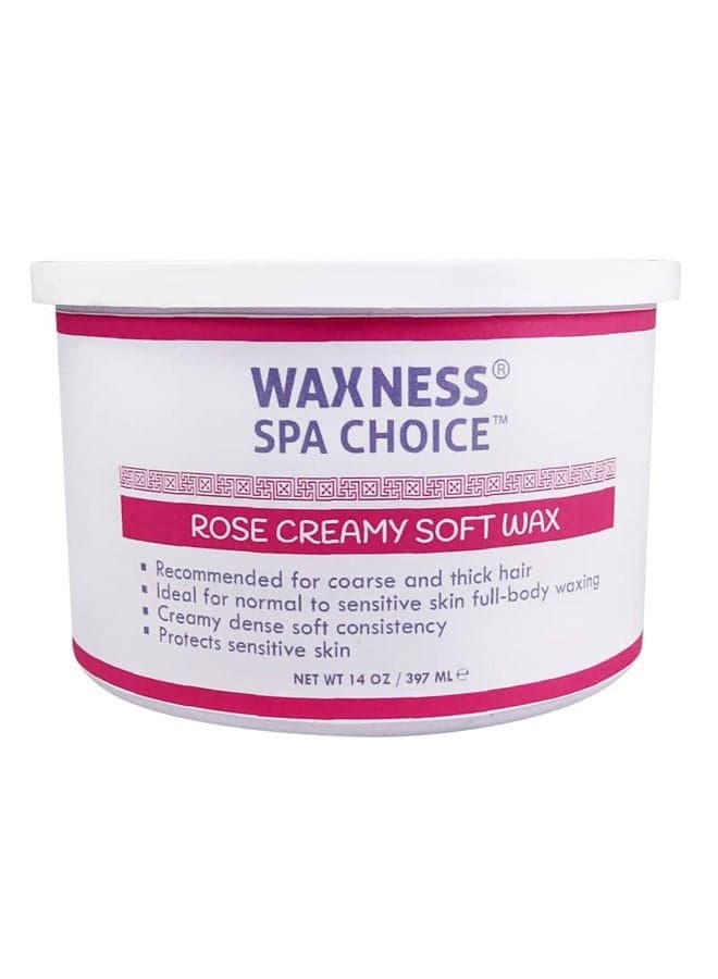 Spa Choice Rose Creamy Soft Wax 14 oz / 397 ml
