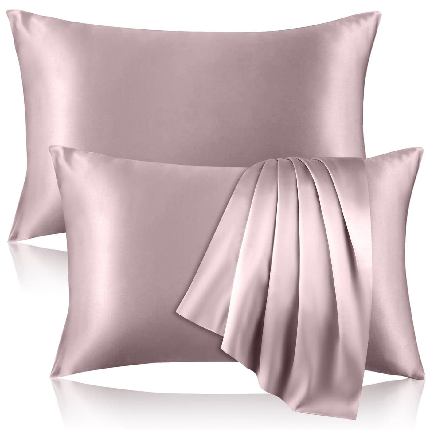 2 Pack 100 Pure Silk Pillowcase for Hair and Skin Both Sides Mulberry Silk Pillowcases with Hidden Zipper Cooling Pillowcase 19 Momme 600 Thread Silk Pillow Cases Standard Size Apricot