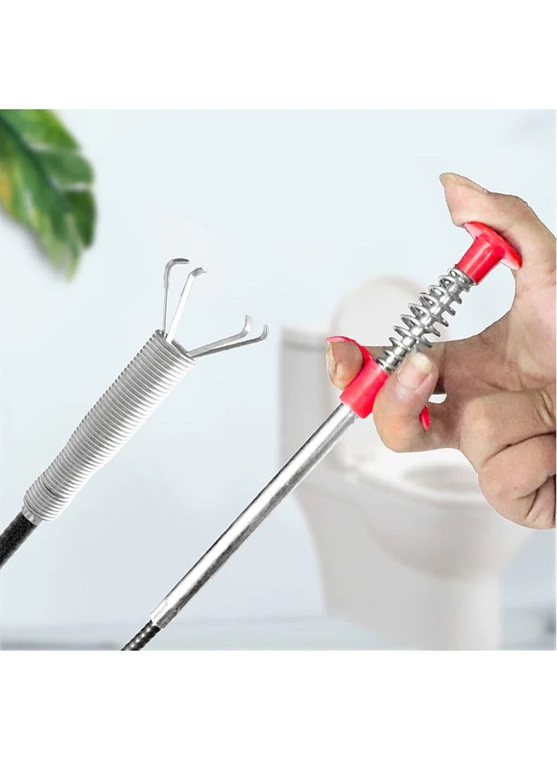 Flexible Spring Pipe Dredging Tools Water Sink Cleaning Hook Bathroom Hair Remover