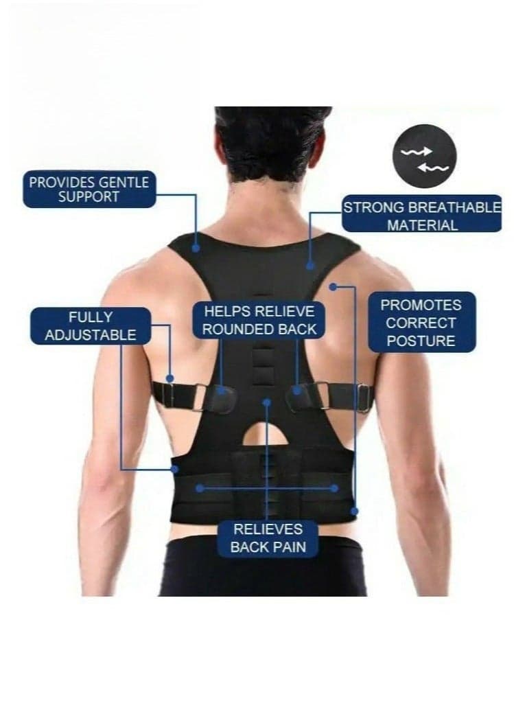 The Back Belt For Posture Correction And Shoulder Straightening Is Made Of Strong, Breathable Material That Is Comfortable To Wear(L)