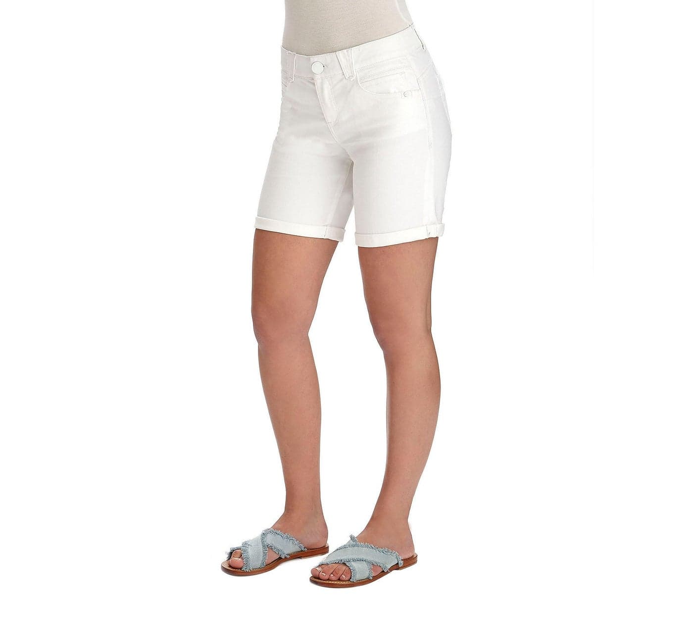 Democracy Womens 7 Ab Solution Short Shorts Optic White 12