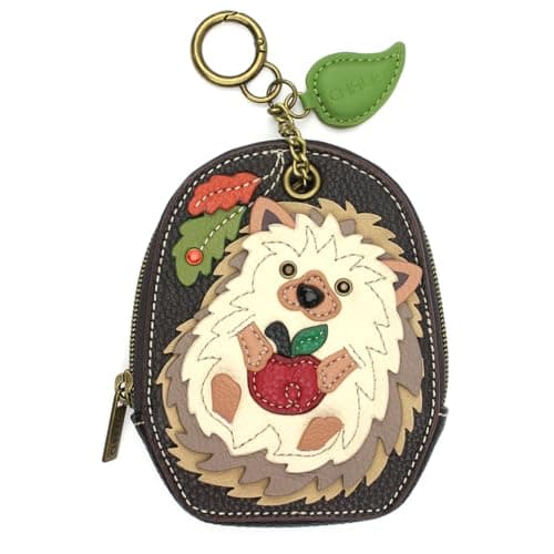 CHALA Mini Coin Purse Keychain - RFID Protected Card Holder and Coin Purse Accessory - Hedgehog A