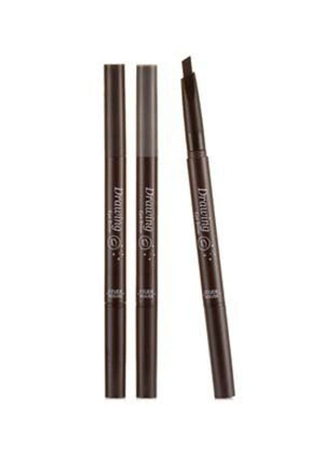 3-Piece Drawing Eye Brow Pencil 02 Grey Brown