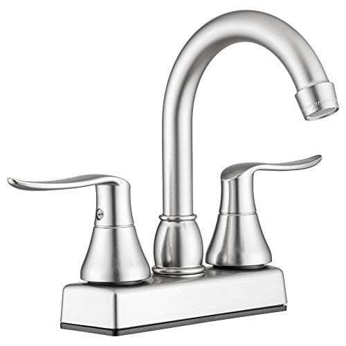 Dura Faucet DFPB155LHSN Swivel Bar Faucet with Classical Levers for RVs and Motor Homes Brushed Satin Nickel