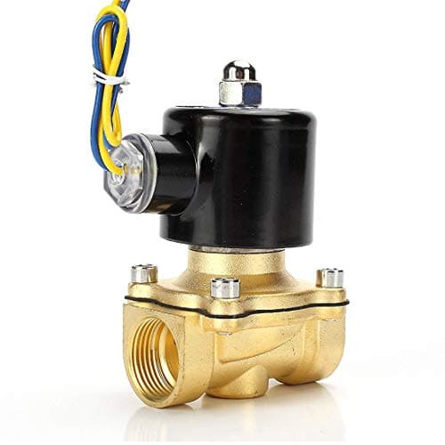 Beduan Brass Electric Solenoid Valve, 1" 12V Air Valve Normally Colsed for Water Air Gas Fuel Oil