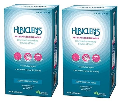 Hibiclens Antimicrobial Skin Liquid Soap with Foaming Pump 16 Fluid Ounce Pack of 2