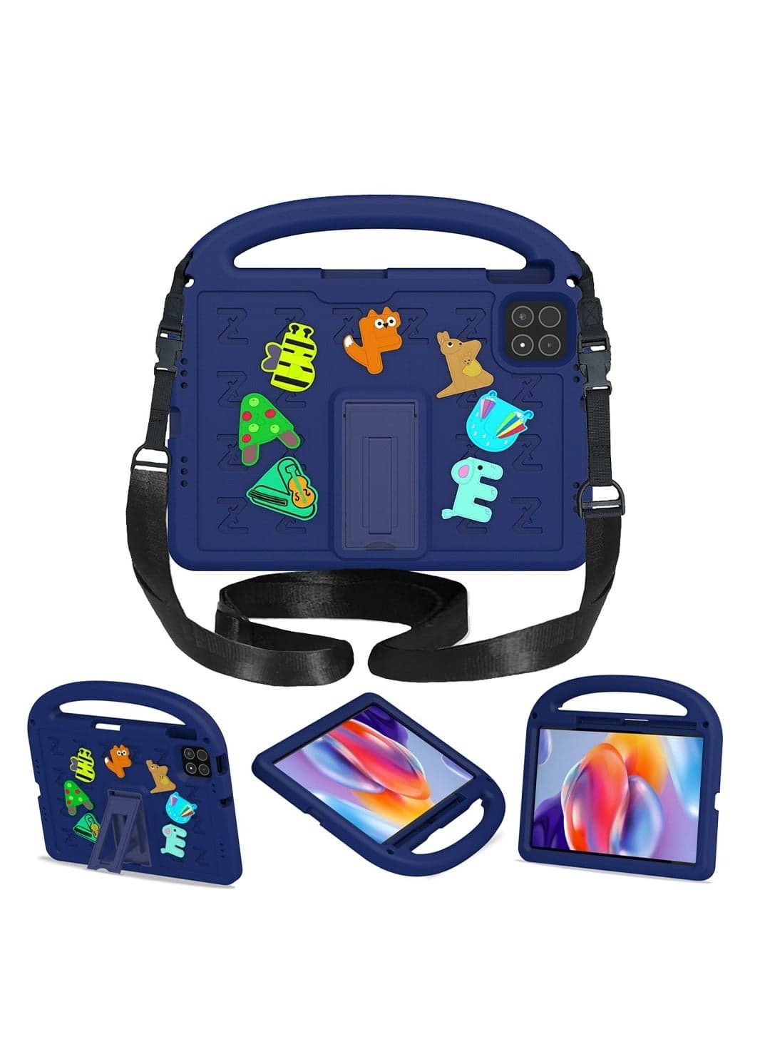 Children's Protective Case for Xiaomi 7/7pro 11.2inch (2024) , shockproof cover with shoulder strap bracket