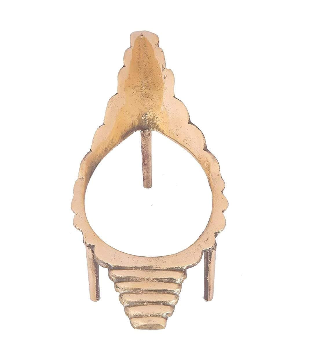 Shankh Stand for Holding Conch During Pooja or Puja Ghar Brown Small