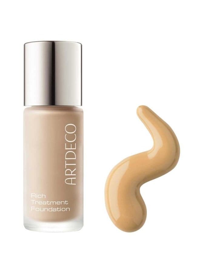 Rich Treatment Foundation - Deep Honey N°18 - Conceals Imperfections & Creates Flawless Complexion - Long-Lasting - Even & Velvety-Smooth Finish - Water-Resistant - Vegan Makeup - 0.67 Fl Oz