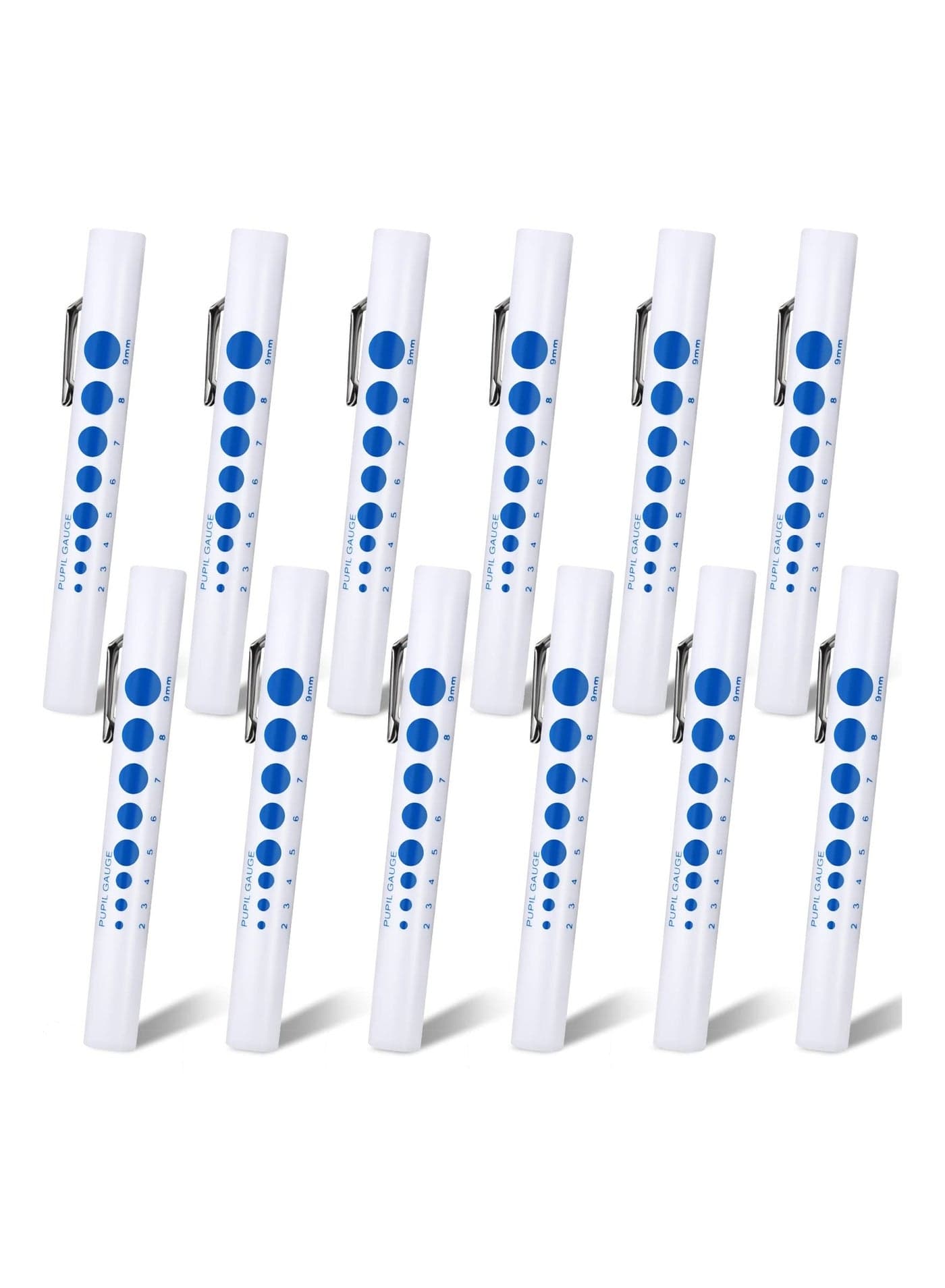 Pen Lights for Nurses, with Pupil Gauge and Ruler Disposable Diagnostic Penlight, Student, Doctors School, Lightweight Battery Included, Precision Lens Home, Nursing Homes, Camping(12 Pack)