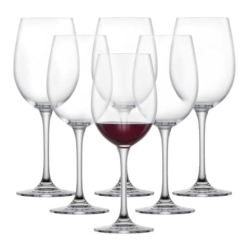 SCHOTT ZWIESEL Classico Red Wine Glass Set of 6 Crystal Glasses for Red Wine or Water DishwasherSafe Tritan Wine Glasses Made in Germany 18 Ounce