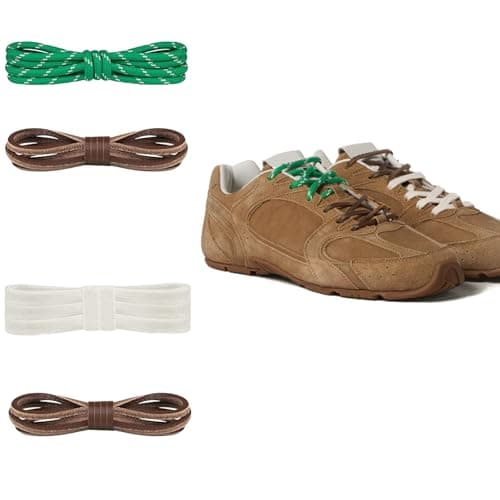 JACCOBEE 4-Pcs Mixed Color Shoelace, Suitable for Fashionable Sports & Casual Sneakers, Retro Running Shoes and Suede Flats.
