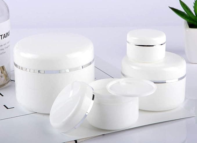 VASANA 6PCS 250g250ml Empty Cosmetic Jars Containers with Inner Liners and Dome Lids Empty Face Cream Lotion Storage Container Pot Case for Lip Balm Make Up Eye Shadow Powder