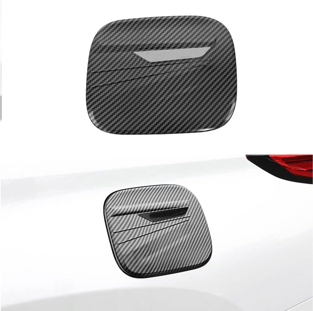 LEXLEY Carbon Fiber Style Gas Cap Trim Cover for Toyota Highlander 2020-2024