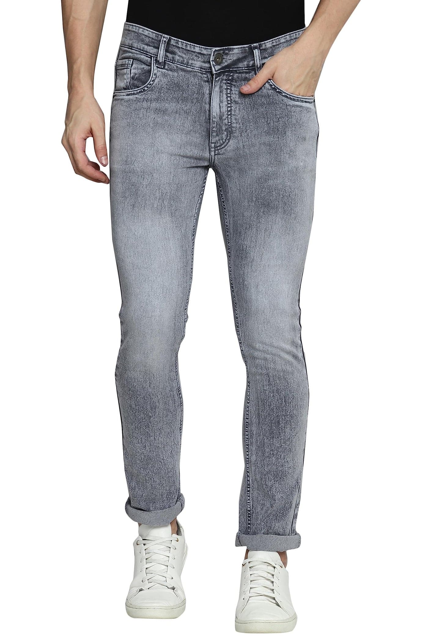 Allen Cooper Denim Jeans for Men(85-32) Ice Grey