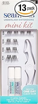 Ardell Seamless Underlash Extensions Mini Eyelash Kit Faux Mink Lash Extension Kit includes Duo Glue Seal Applicator Tool Customisable Eyelashes 10 Cluster Lashes