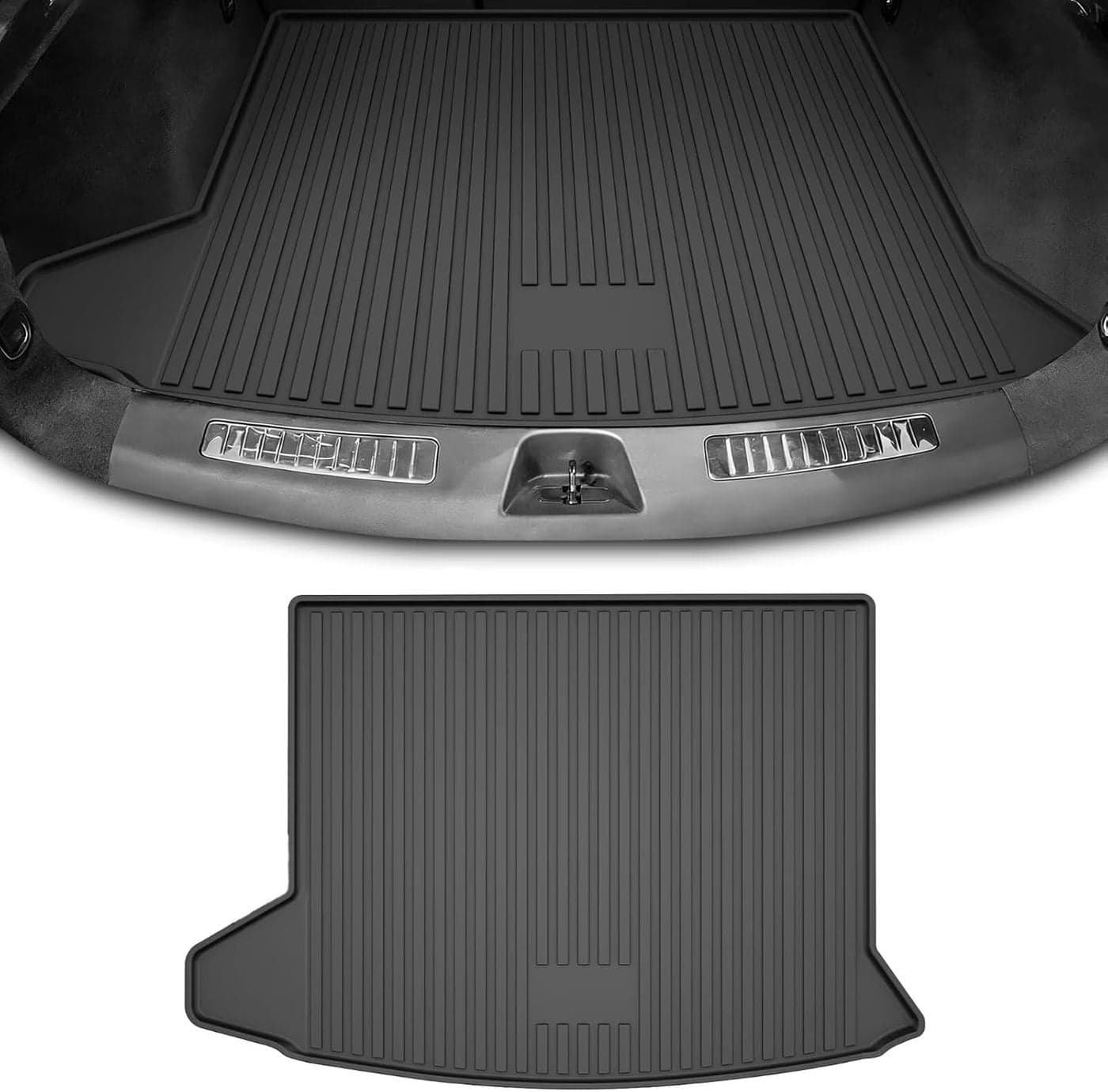 AOMSAZTO 2019-2024 XT4 Cargo Liner - Custom Fit Trunk Mat for Cadillac XT4, All Weather Waterproof Durable Black