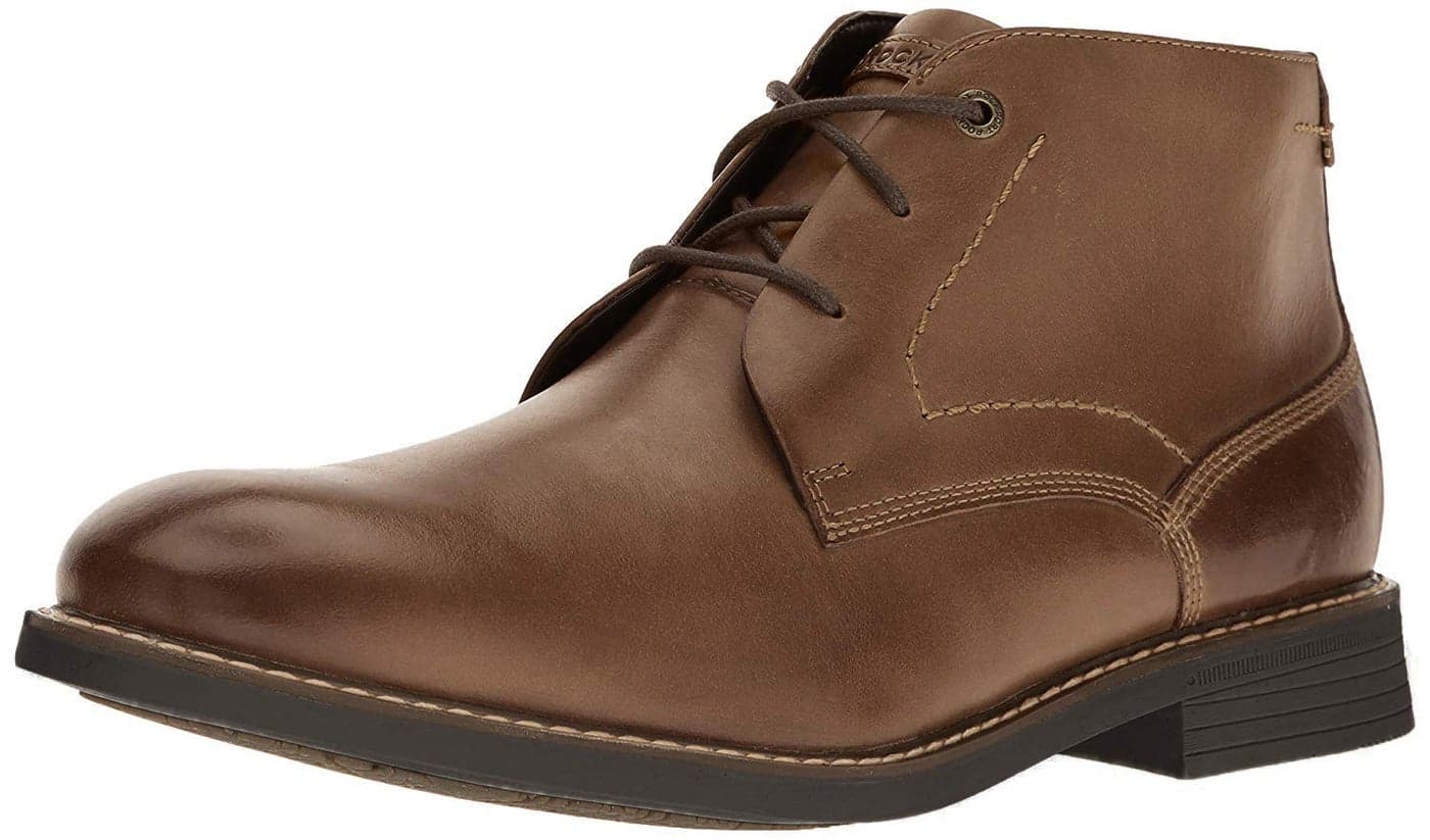 Rockport mens Cb chukka boots, Dark Brown Leather, 6 Wide US