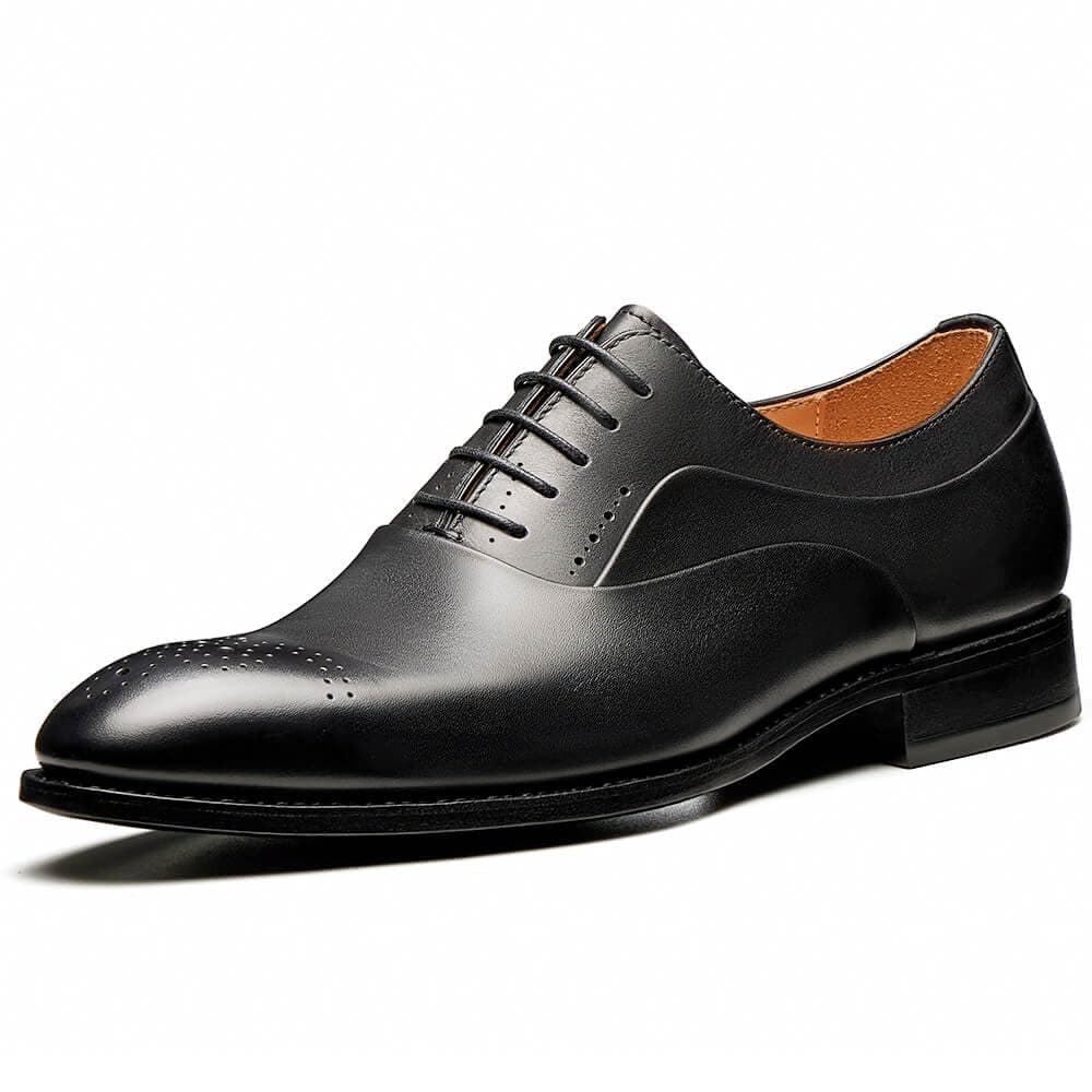 Jepsen Gord Mens Dress Shoes Genuine Calfskin Leather Oxfords Luxury Formal Business Wedding Suit Shoes Black 105