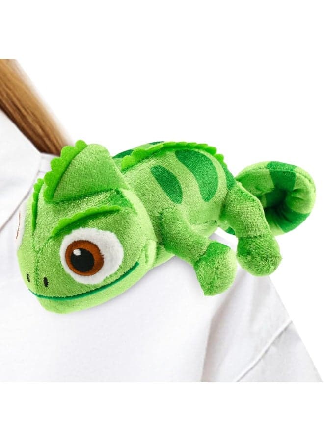 Chameleon Shoulder Plush Doll, Lizard Plush Shoulder Magnet, Chameleon Stuffed Animal Toys for Kids and Fans, Toy Pascal Pascal Doll, Lizard Cosplay Props Merch Gifts for Women Adults Green