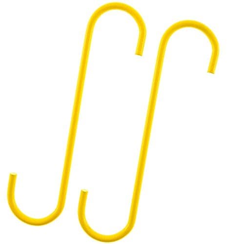 Mission Automotive Brake Caliper Hooks - Durable Steel Brake Caliper Tool for Suspension Work and Automotive Maintenance - Powder Coated Yellow for Visibility, 1/4" Heavy-Duty Steel Brake Hanger