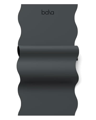 Bala Yoga Mat for Home Gym 5mm Charcoal Non Slip Exercise Mat for Home Workout Stretching Pilates Aerobics Floor Fitness Work Out Indoor Exercising Mat