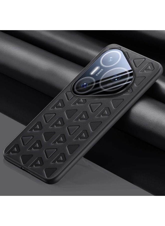 Case Compatible with Huawei Pura 80 Ultra, Plain Leather Case All-Inclusive Lens Camera Protector Soft Edge Bumper Anti-Fingerprint Shockproof Protective Back Cover