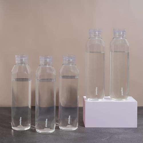 Nayasa Space Plastic Water Bottle 1150 ml | Set of 5 | BPA-Free Fridge Bottle for Home, Office, School, Gym | Leak-Proof & Durable | Red