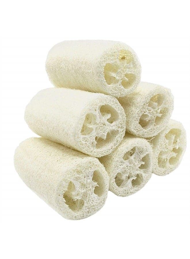 100% NATURE 6 Pack of (approx 4-5" length) Organic Loofahs Loofah Spa Exfoliating Scrubber natural Luffa Body Wash Sponge Remove Dead Skin Made Soap