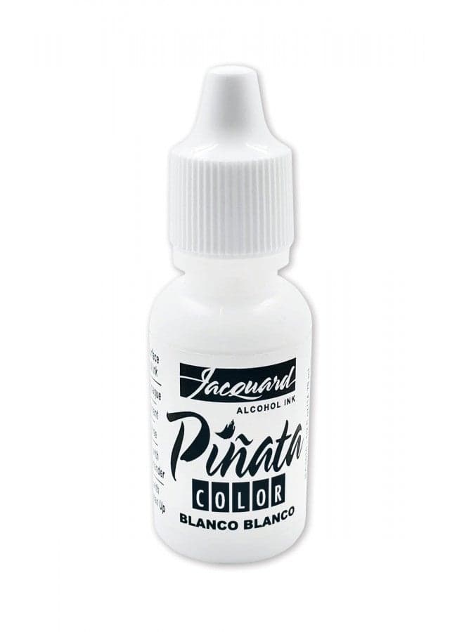 Jacquard Pinata Alcohol Ink - Blanco Blanco White - Professional and Versatile Ink That Produces Color Saturated and Acid-Free Results - 1/2 Fluid Ounce - Made in The USA