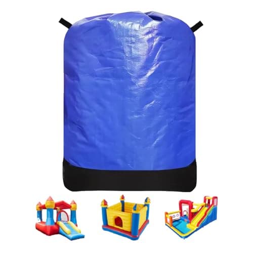 Heavy Duty WaterResistant Inflatable Bounce House Storage Bag with Drawstring Flat 39 x 47 for Residential Commercial UseBlue