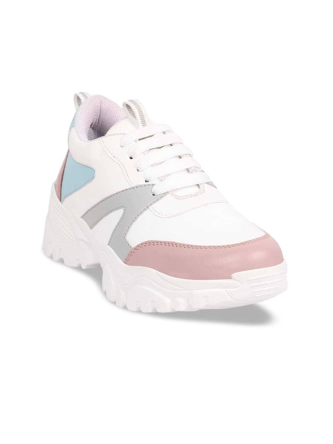 Shoetopia Girls White Casual Walking Sneakers Shoes