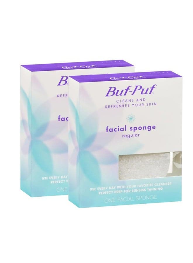 Facial Sponge, Dermatologist Developed, Removes Deep Down Dirt & Makeup That Causes Breakouts and Blackheads, Reusable, Exfoliating, White, 2 Count