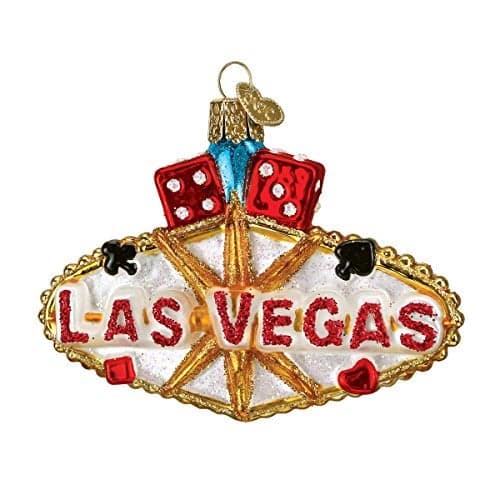 Old World Christmas Ornaments Las Vegas Sign Glass Blown Ornaments for Christmas Tree